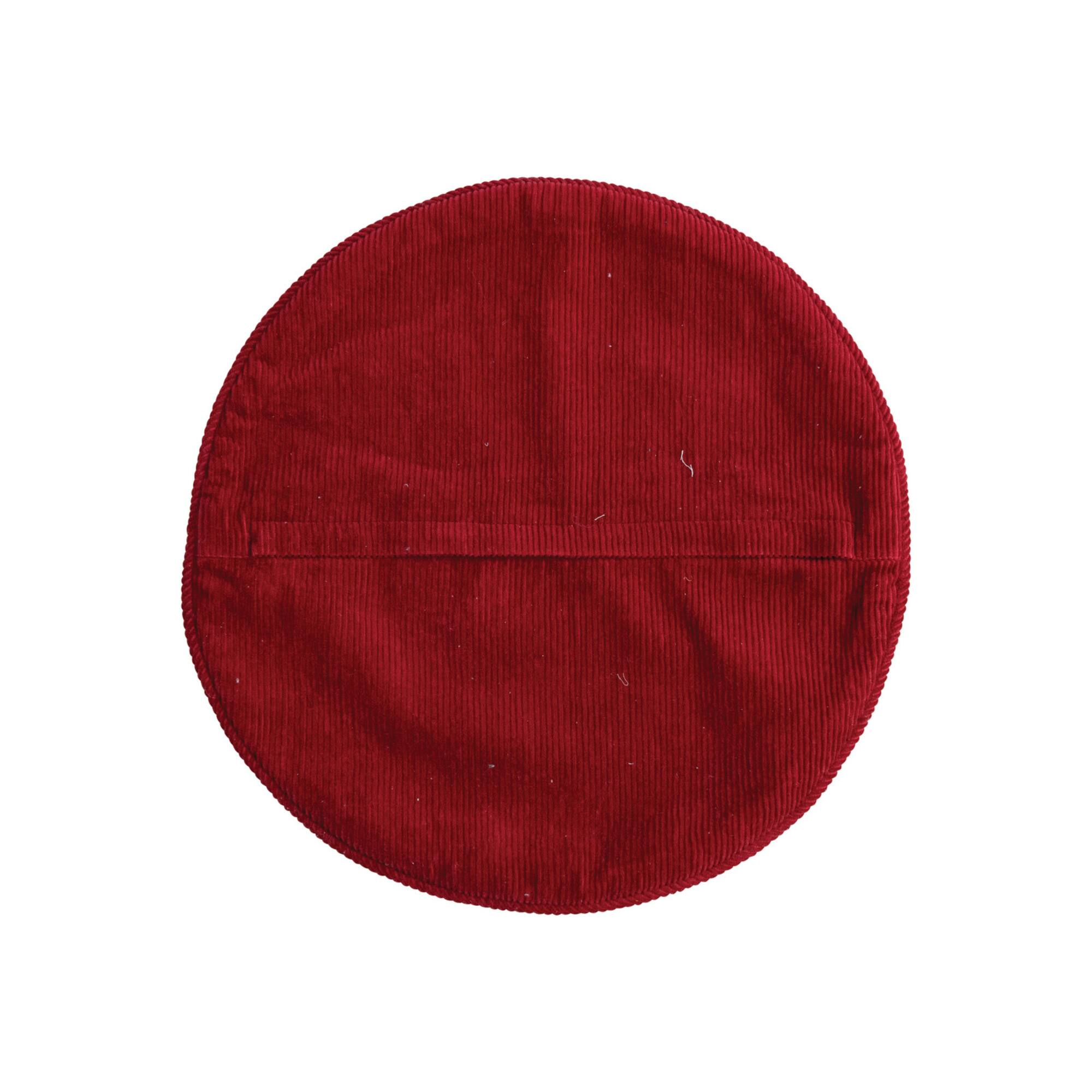 Hello Honey® 16" Red & White Birds of a Feather Christmas Together Round Cotton Printed Pillow Cover & Insert